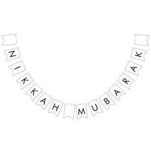 Nikkah Mubarak Bannière de Bunting Pennant