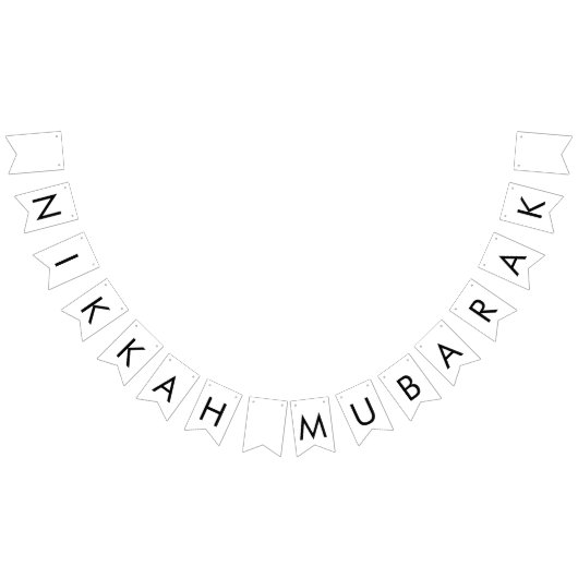 Nikkah Mubarak Pennant Bunting Banner (Alle)