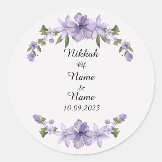 Nikkah préférez les autocollants (Devant)