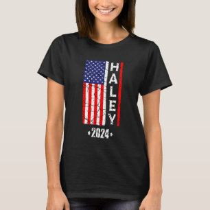 Nikki Haley 2024 Retro Amerikaanse vlag T-shirt