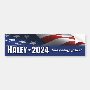 Nikki Haley 2024 - Ze lijkt gezond Bumpersticker