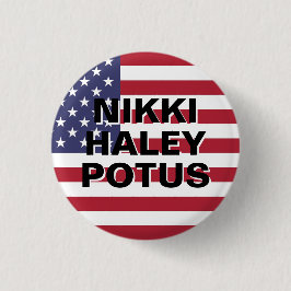 NIKKI HALEY POTUS RONDE BUTTON 3,2 CM