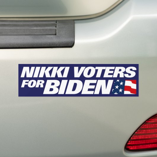 Nikki Haley Supporters voor Biden 2024 Bumpersticker (Op auto)