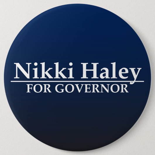 Nikki Haley voor Gouverneur Ronde Button 6,0 Cm (Voorkant)