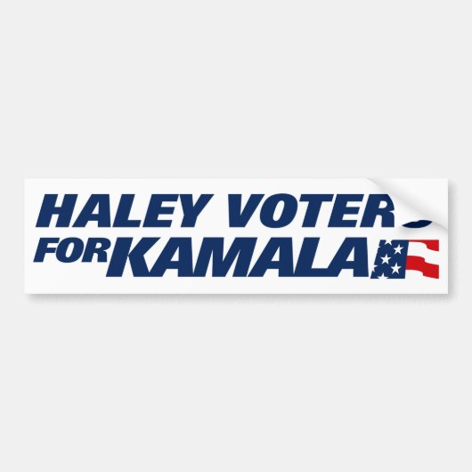 Nikki Haley voor Kamala Harris 2024 Bumpersticker (Voorkant)