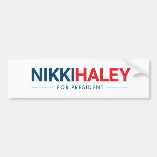 Nikki Haley voor President 2024 Bumpersticker (Voorkant)