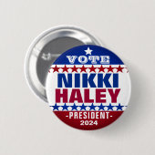 Nikki Haley voor President 2024 Campagne Button (Voorkant /achterkant)