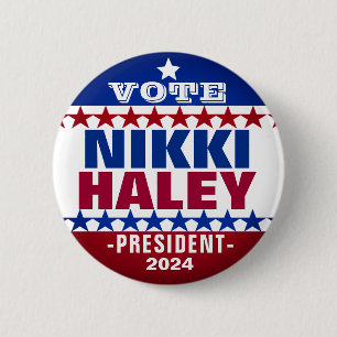 Nikki Haley voor President 2024 Campagne Button