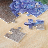 Nikko Blauwe Hortensia Bloem Foto Legpuzzel (Zijkant)