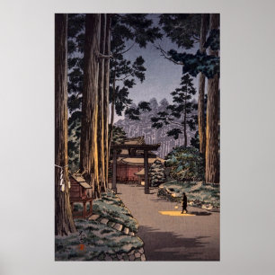 Nikko Futarasan Temple van Tsuchiya Koitsu Poster