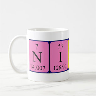 Nikko nom périodique de la table mug