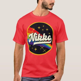 Nikko regenboog in ruimte  stijl t-shirt