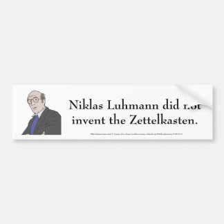 Niklas Luhmann Bumpersticker