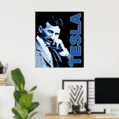 Nikloa Tesla Poster (Thuiskantoor)