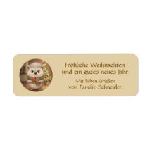 Niko flauschiger Weihnachtsgruß Aufkleber