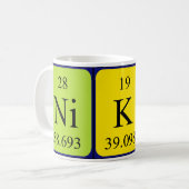 Niko nom de table périodique mug (Devant gauche)