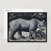 Niko Pirosmani, Carte postale de l'Ours blanc avec (Devant / Derrière)
