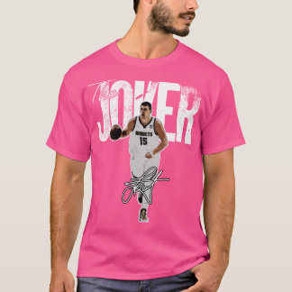 Nikola Jokic De Joker Basketbal Denver Handtekenin T-shirt