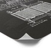 Nikola Tesla 1888 Art breveté - Tableau de bord (Coin)