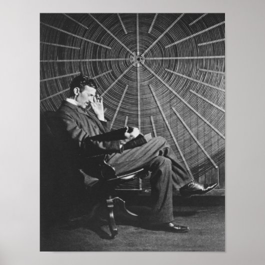 Nikola Tesla 1896 Poster (Voorkant)