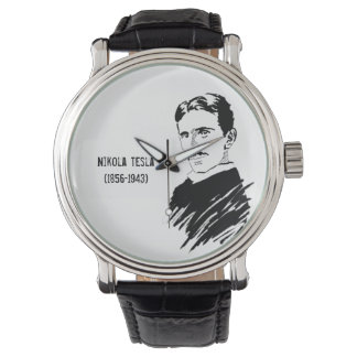 Nikola Tesla Art polshorloge Horloge