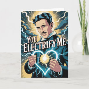 Nikola Tesla Bliksemspoel Valentijnskaart Kaart