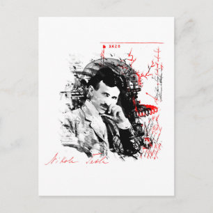 Nikola Tesla Briefkaart