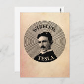 Nikola Tesla Briefkaart (Voorkant / Achterkant)