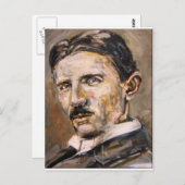 Nikola Tesla Briefkaart (Voorkant / Achterkant)