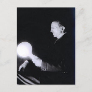 Nikola Tesla circa 1898. Briefkaart