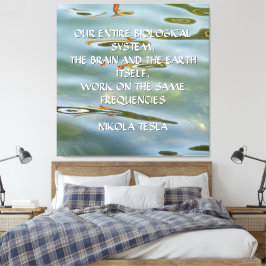 NIKOLA TESLA CITAA - ZELFDE FREQUENTIES - CANVAS AFDRUK