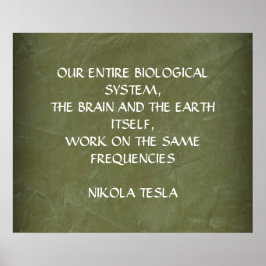 NIKOLA TESLA CITAT - ZELFDE FREQUENTIES - POSTER