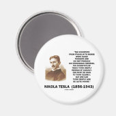 Nikola Tesla Clear Thinkers Sane denkt duidelijk n Magneet (Voorkant / Achterkant)