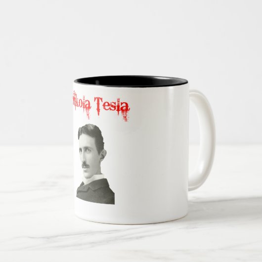 Nikola Tesla Coffee Mok (Voorkant rechts)