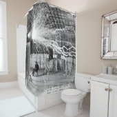 Nikola Tesla dans son rideau en douche de (En situation)