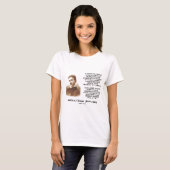 Nikola Tesla Edison Needle Haystack Theory Quote T-shirt (Voorkant volledig)