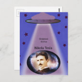 Nikola Tesla Genius Briefkaart (Voorkant / Achterkant)