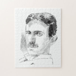 Nikola Tesla Gezicht Legpuzzel