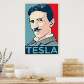 Nikola Tesla Hope Portrait Poster (Keuken)