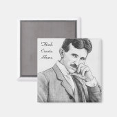 Nikola Tesla Humanitaire magneet (Voorkant / Achterkant)