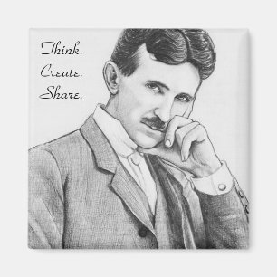 Nikola Tesla Humanitarian Magnet Magneet