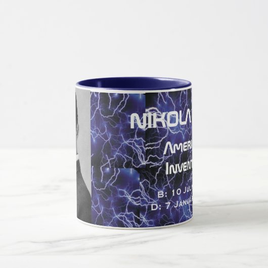 Nikola Tesla Inventor Coffee Mok (Midden)