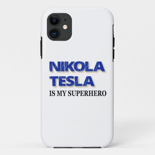 Nikola Tesla is mijn superheld Case-Mate iPhone Case (Achterkant)