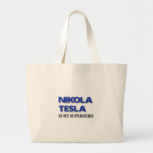 Nikola Tesla is mijn superheld Grote Tote Bag