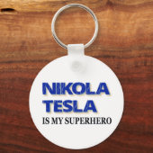 Nikola Tesla is mijn superheld Sleutelhanger (Voorkant)