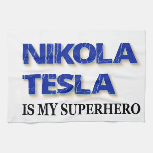 Nikola Tesla is mijn superheld Theedoek