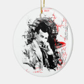 Nikola Tesla Keramisch Ornament (Links)