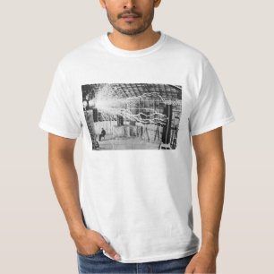 Nikola Tesla Laboratory Electricity Afbeelding T-shirt