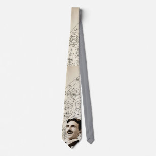 Nikola Tesla - Lachend - 369 Sleutel voor het Univ Stropdas