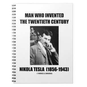 Nikola Tesla Man die de twintigste eeuw heeft uitg Notitieboek